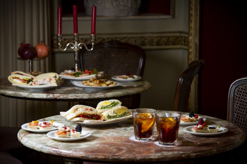 A traditional Italian aperitivo served at a historic café in Turin, Piedmont is one of many Piedmont travel highlights