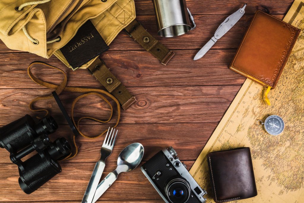 Top View of Backpacking Essentials - What to Bring on a Backpacking Trip